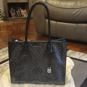 Michael Kors Monogram Black Tote